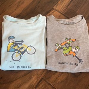 Life is Good Crusher T-Shirts Boy's Bundle M 7-8